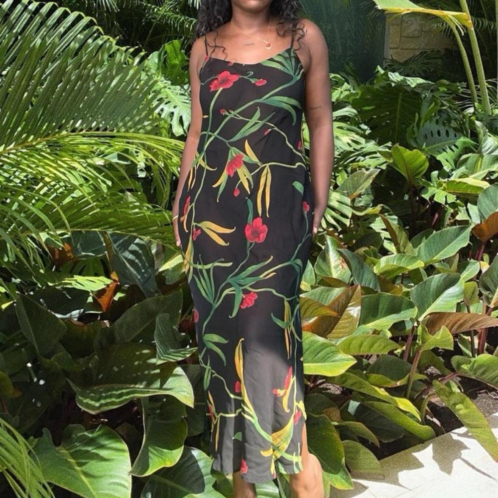 Floral Black Maxi Dress